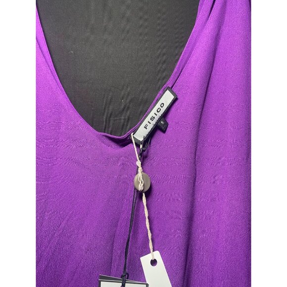 Fisico Womens Purple Sleeveless V-Neck Dress S - Lightweight‎ - Picture 2 of 3